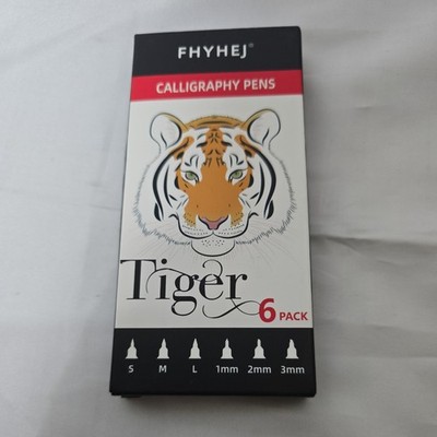 Calligraphy Pen,6 Size Pens for Writing,Brush Black 