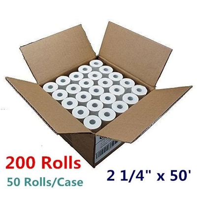 MFLABEL 200 Roll Case 2 1/4" x 50' Thermal Cash Receipt Paper POS Register Vx510 ICT220