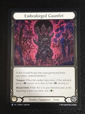 F&B TCG Compendium of Rathe Embraforged Gauntlet PEN192 Cold Foil NM Rare