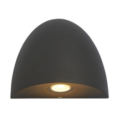 Wandlampe außen LED Schwarz IP54 3000 K Downlight Aluminium Modern Eingang Haus