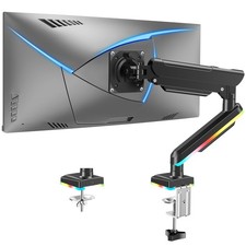 RGB Single Monitor Arm Fits 32 27 24 22 inch, Holds 4.4-22lbs Screens, Monito...