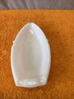 M•Vintage 1950-60’s Milk Glass Row Boat Fishing Fisherman Nautical Ashtray