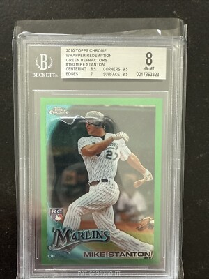 2010 Topps Chrome - Giancarlo Stanton #190 Green Refractor /599 (RC)