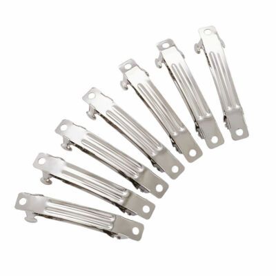 Darice Metal Hair Barrettes - Nickel/Silver Tone Auto-Clasp Clips In 40mm-70mm Sizes 10 thumbnail image