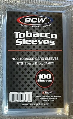 200 (2 PK) BCW Tobacco Baseball Card Penny Sleeves Inserts - Free Shipping! 