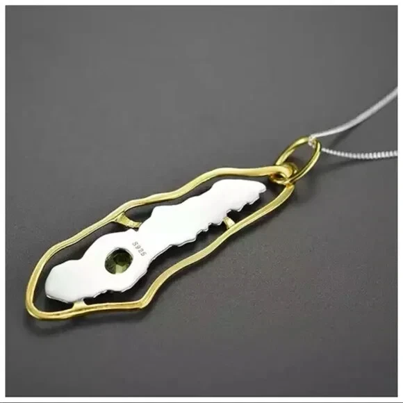 Handmade 925 Silver Natural Peridot The Zyang Artisan Necklace S12 - Image 3 of 4