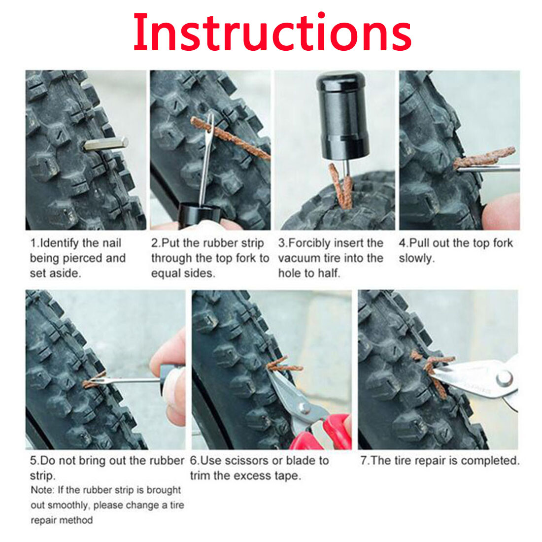 Tubeless MTB Cycle Tyre Puncture Repair Tool Bike Puncture Repair Kit eBay
