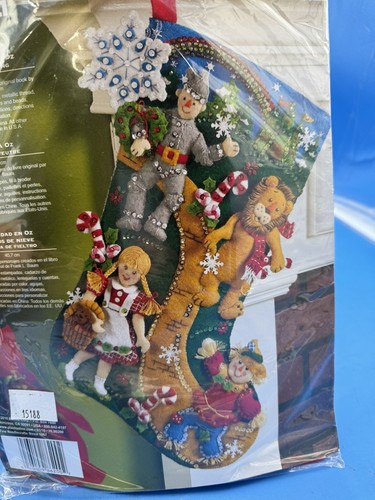 NEW Sealed 18" Bucilla Christmas in Oz Felt Stocking - Picture 2 of 3