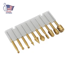 10X Tungsten Carbide Rotary Burr Set Grinder Bit 1/8" Shank Dremel Rotary Tool。