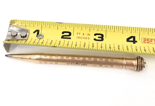 Antique WAHL EVERSHARP Yellow Gold filled Mechanical Pencil Monogram W/ top ring - Picture 11 of 12