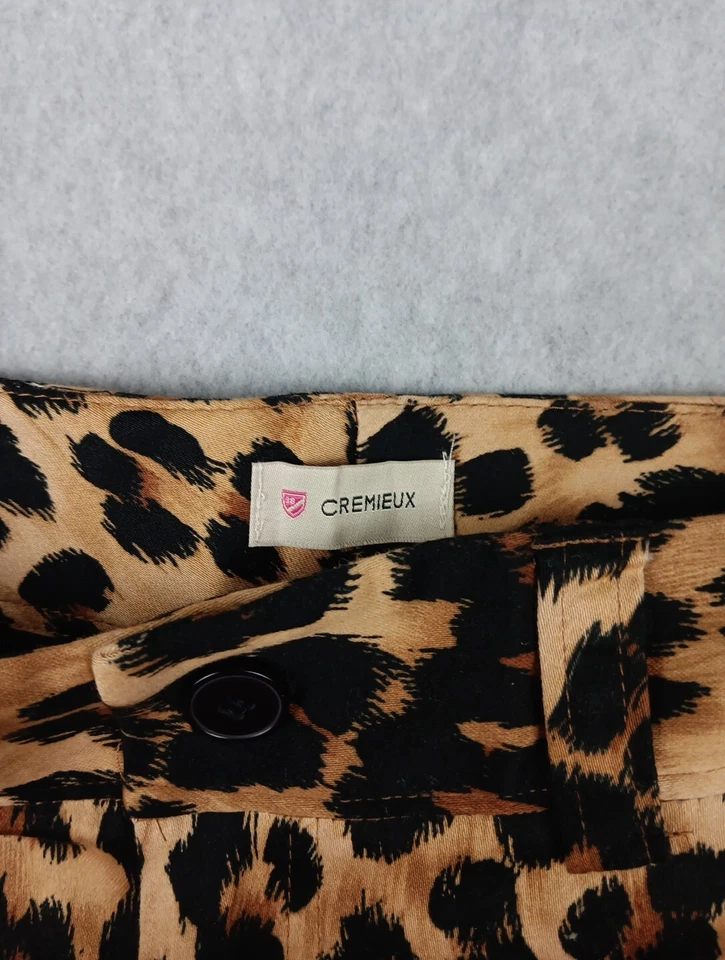 Shorts chino feminino Cremieux estampa de leopardo tamanho 2 novo com etiquetas $79 - Imagem 3 de 4