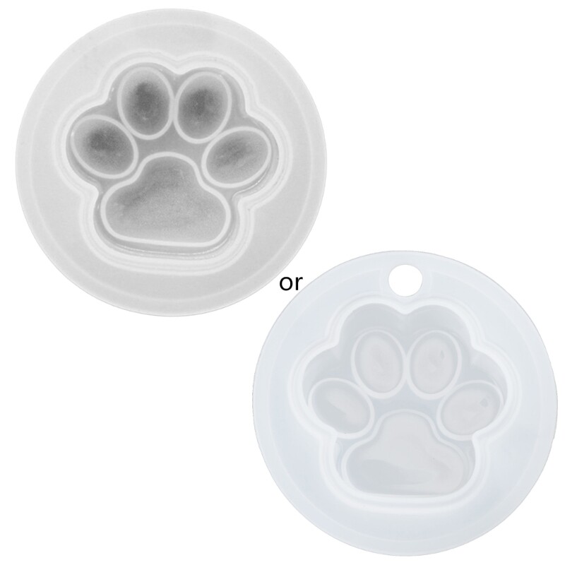 Frosted Cat Claw Keychain Mold for UV Resin Crystal Epoxy Earrings Pendants