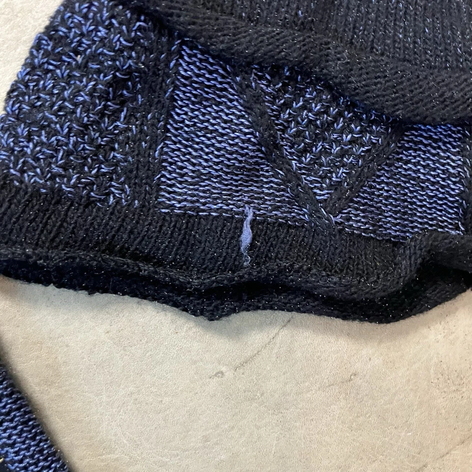 Just Cavalli Sweater Mens 58/ 4XL Angora Cashmere Wool Blend Black Blue - Image 2 of 4