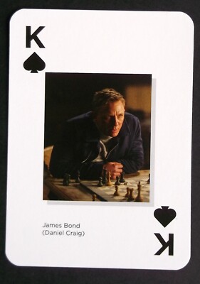 1 x playing card single Spectre 007 James Bond Daniel Craig King of Spades