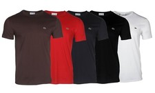 Camiseta jersey de algodón Pima cuello redondo Lacoste para hombre manga corta TH6709-51