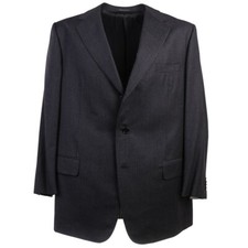 NWT 3495 ISAIA Charcoal Gray Striped Soft Wool Suit 48 R
