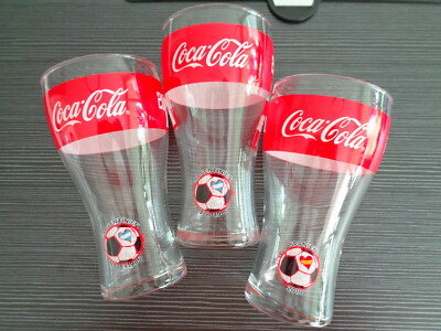 3x Coca-Cola - Sammelglas WM Brasil 2014 - Edition Argen.Spanie. Rot Weiss NEU#1