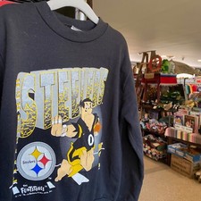 1990s Vintage PITTSBURGH STEELERS Kids Sweatshirt The Flintstones NFL Sweater