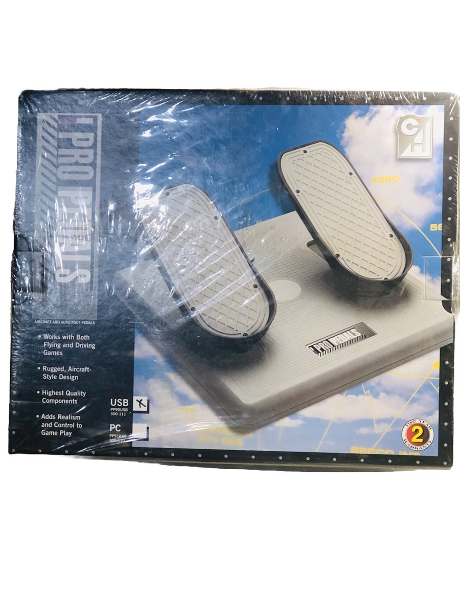 CH Products Pro Rudder Pedals (300-111) Flight Pedal for