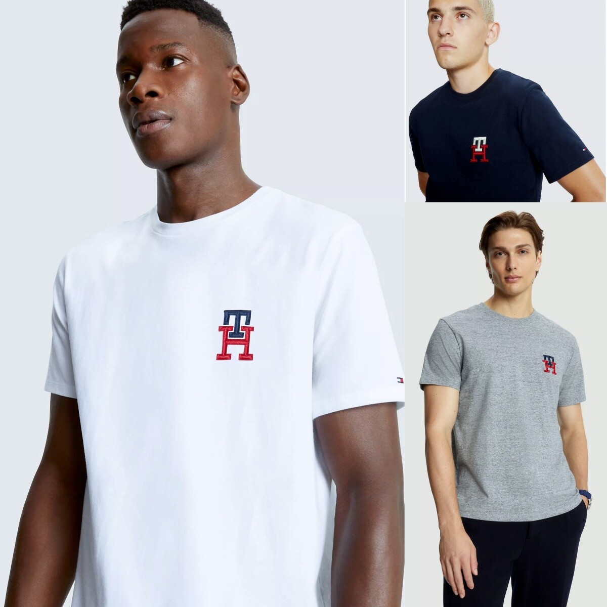 NWT 2023 Tommy Hilfiger Mens Monogram Embroidered TH Logo