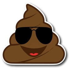 Emoji de caca con imán de gafas de sol