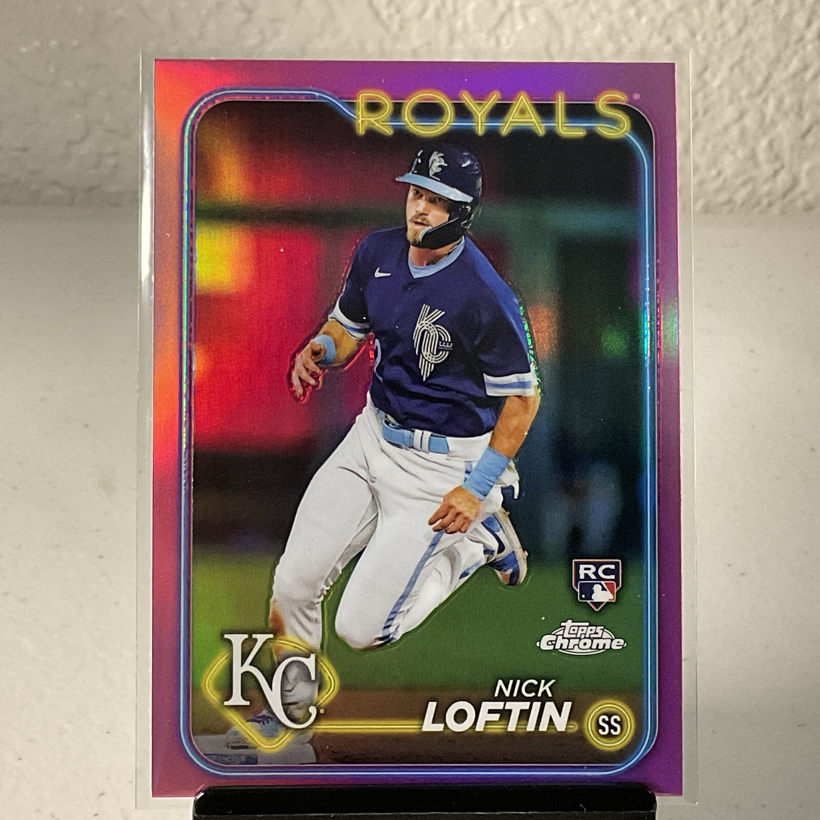 2024 Topps Chrome Nick Loftin #183 RC Pink Refractor Kansas City Royals Rookie