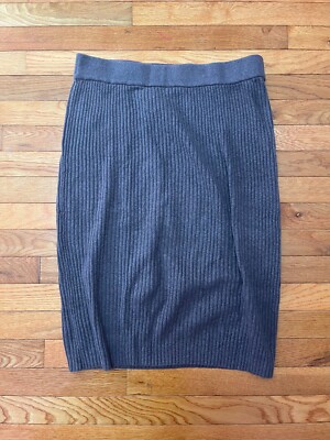 NWT Gap Women CashSoft Rib Midi Sweater Skirt LP Cashmere Brown Soft Warm