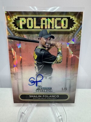2022 Bowman Sterling Signage Shalin Polanco /5 Rose Gold Autographed SSP SSA-SP