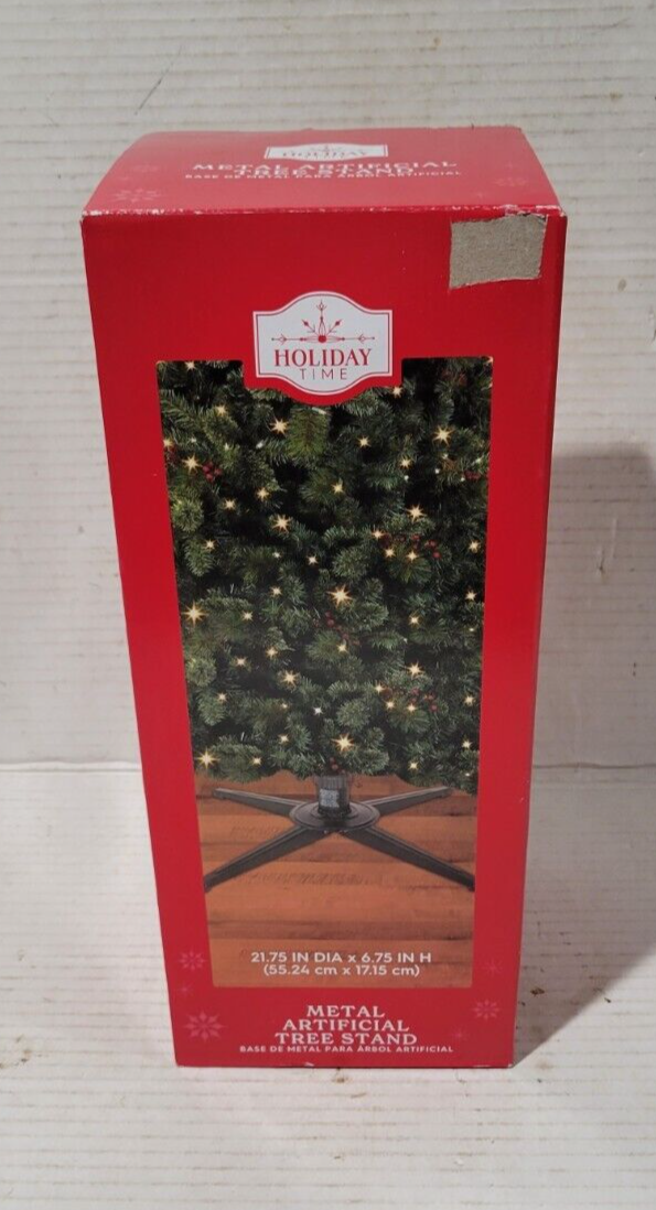New !! Holiday Time Metal Atrificial Christmas Tree Stand eBay