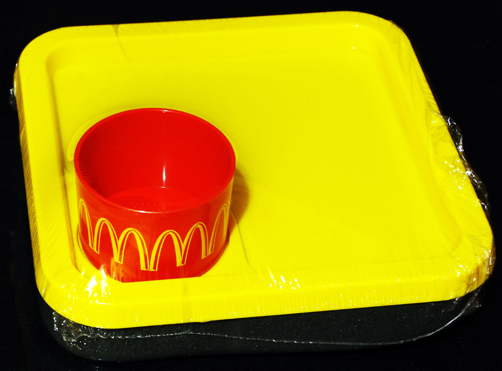 McDonald's Kids Plastic Foam Padded Portable Happy Meal Lap Serving Tray w/ Cup