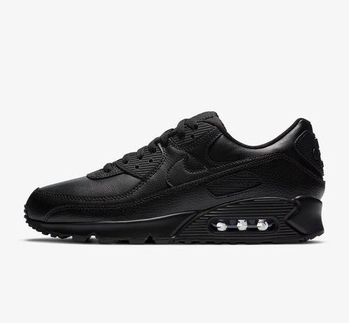 Nike Air Max 90 Leder Schwarz Triple Black 44 Neu OVP Sneaker