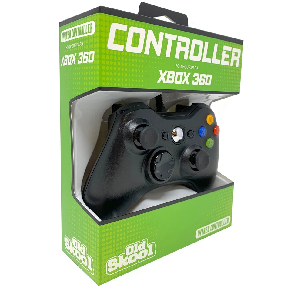 Old Skool Wired XBOX 360 & PC Dual Analog Rumble Controller - Black  - Image 2 of 2