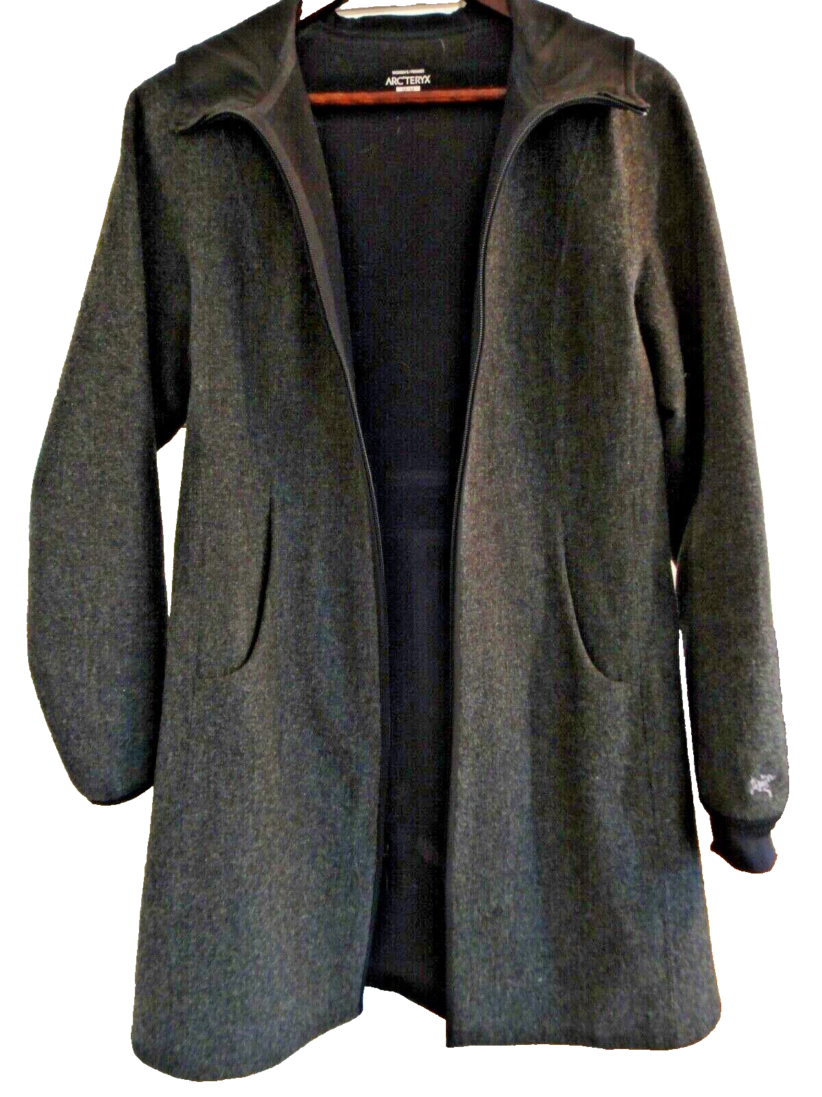 Cappotto con cappuccio Arc'teryx grigio scuro donna taglia media