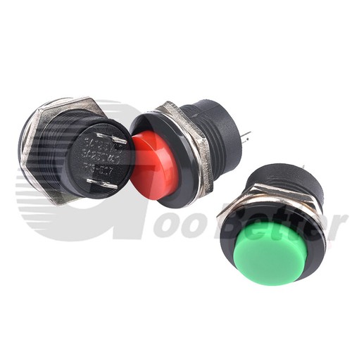 16mm Round Push Button Switch Momentary On Off Black White Red Green Blue Yellow - Picture 8 of 20