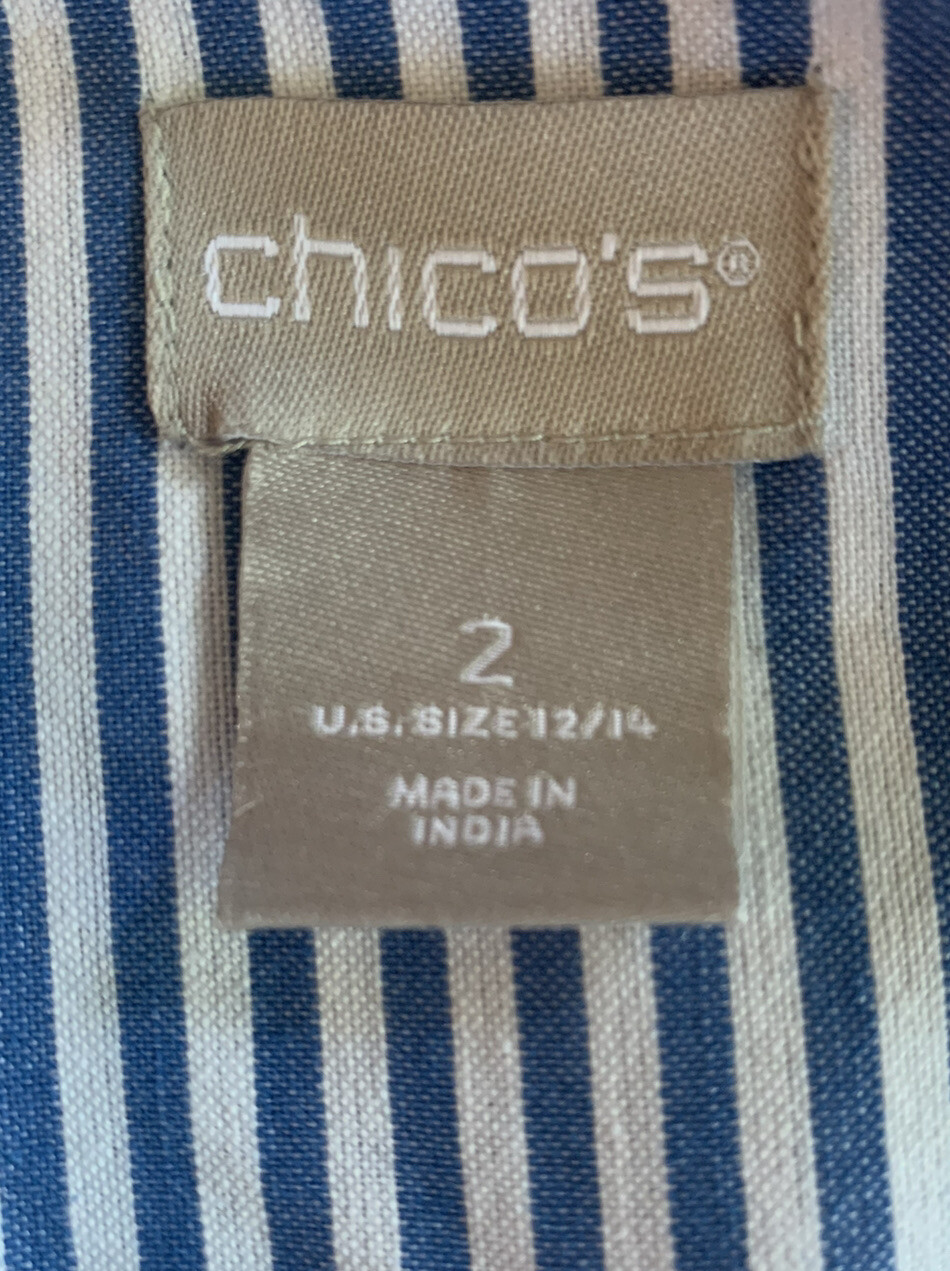 Chico’s Patchwork Embroidered Long Sleeve Blouse … - image 9