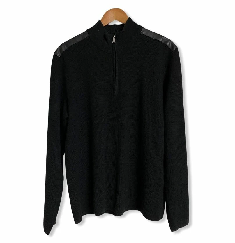 Michael Kors Men s Wool Turtleneck Sweater Quarter Zipper Size xL