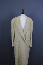 GIANNI VERSACE COUTURE Beige Wool Cashmere Double Breast Wool Coat Jacket