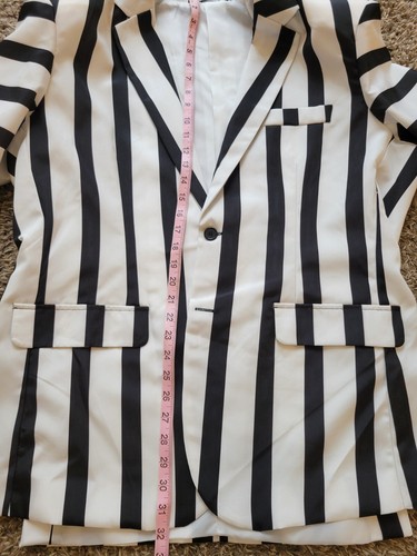 BeetleJuice Suit Cosplay Costume Outfits Halloween Beetle Juice XL 46 48 - Picture 6 of 11