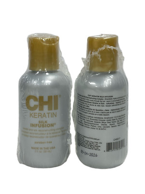 *Chi Keratin Silk Infusion (2fl/59ml) Lot Of 2 New Sealed 