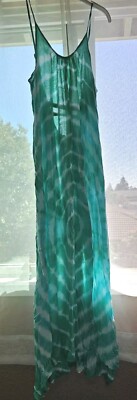 Boho Me Mint Green Tie-Dye Ombre Maxi Dress, size L NWOT | eBay