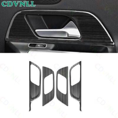For Benz GLB W247 2020-2022 Black Steels Inner Door Handle Frame Cover Trim 4*