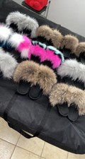 women real fur slides