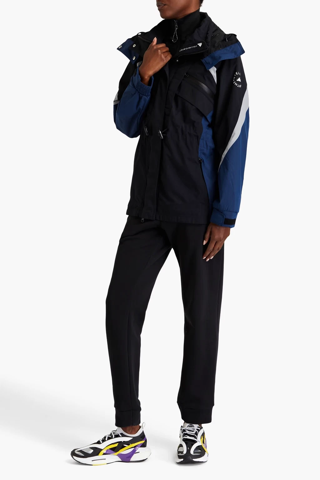 Stella McCartney — ADIDAS BY STELLA MCCARTNEY Hooded Jacket Appliquéd Shell Size XS