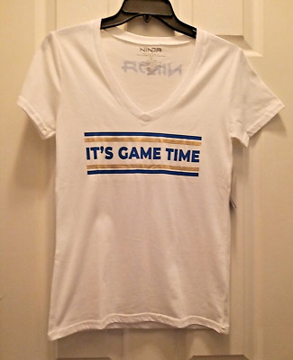Ninja It's Game Time Low V-Neck Women's T-Shirt Size XL