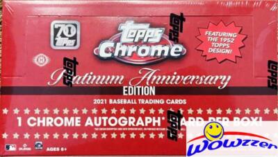 2021 Topps Chrome PLATINUM Baseball HUGE Factory Sealed HOBBY Box-AUTO+X-FACTOR