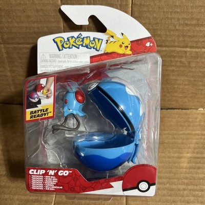 Pokemon Tentacool and Scuba Clip 'N' Go Ball Includes a 2'' Battle Figure Sealed