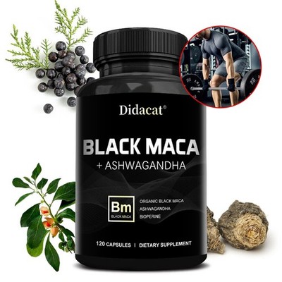Black Maca Root With Ashwagandh,BioPerine Black pepper - 1405mg Capsules