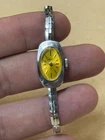Vintage Seiko Woman’s Mechanical Wristwatch, 17 Jewel, Bright Yellow Dial, Runs!