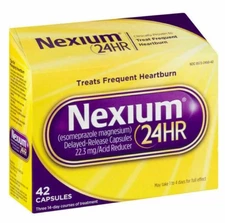 Nexium 24hr Acid Reducer Heartburn Relief  20mg - 42 Capsules EXP 08/2028 NEW