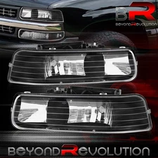 For 1999-2002 Silverado 2000-2006 Suburban Tahoe Headlight Signal Assembly Black